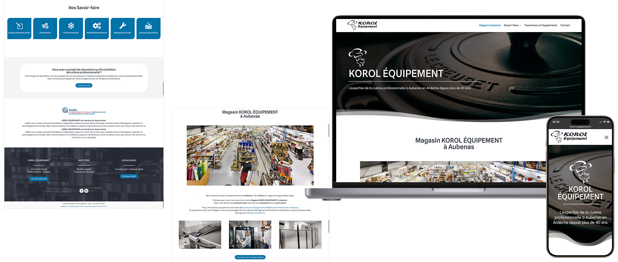 Création Site internet Korol Equipement Aubenas